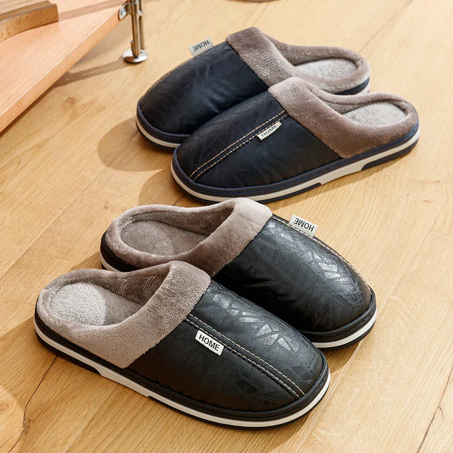 Hommes - Chaussons souples - Doublure intérieure douce - Design chaud et confortable - Idéal pour le confort à la maison
