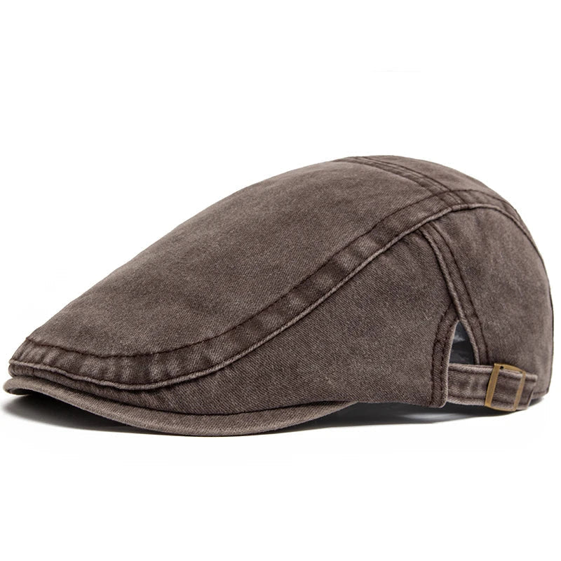 Hommes - Béret Vintage Ajustable - Matière Souple - Chapeau Classique de Style Français pour Tous les Jours