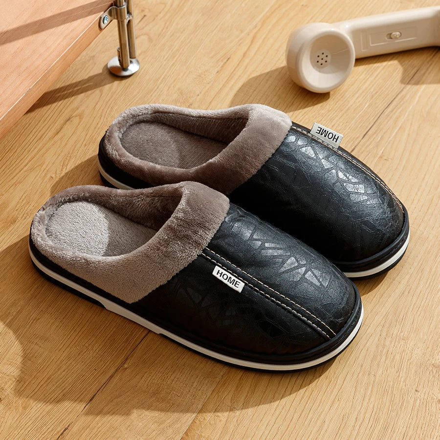 Hommes - Chaussons souples - Doublure intérieure douce - Design chaud et confortable - Idéal pour le confort à la maison