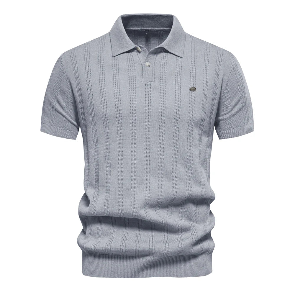 Hommes - Polo Élégant - Mélange de Coton Confortable - Style Décontracté à la Mode