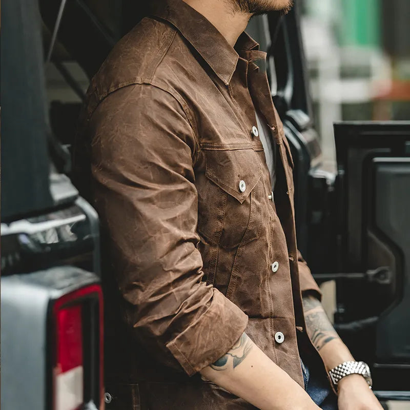 Hommes - Veste Cruiser Doublée - Tissu d'Étain Durable - Indispensable pour l'Extérieur et le Confort