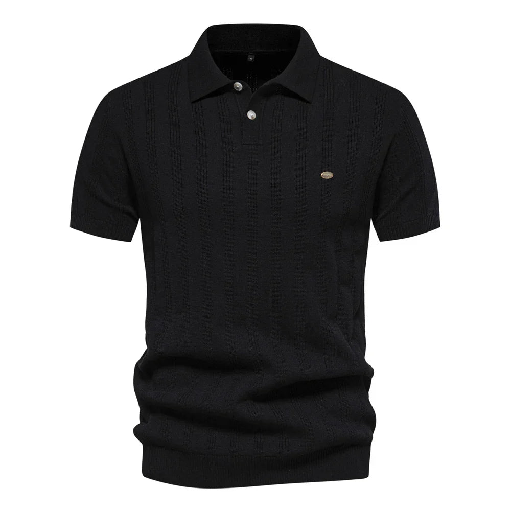 Hommes - Polo Élégant - Mélange de Coton Confortable - Style Décontracté à la Mode