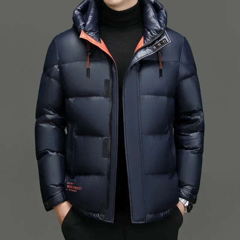Hommes - Veste en duvet d'hiver - Capuche - Chaude et élégante - Veste d'hiver confortable