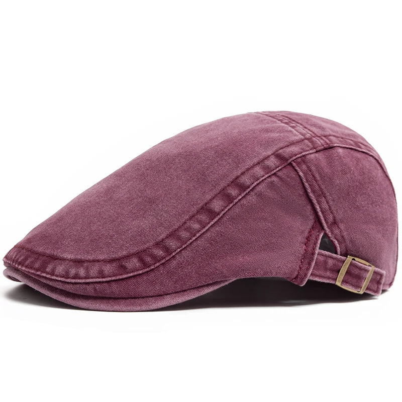 Hommes - Béret Vintage Ajustable - Matière Souple - Chapeau Classique de Style Français pour Tous les Jours