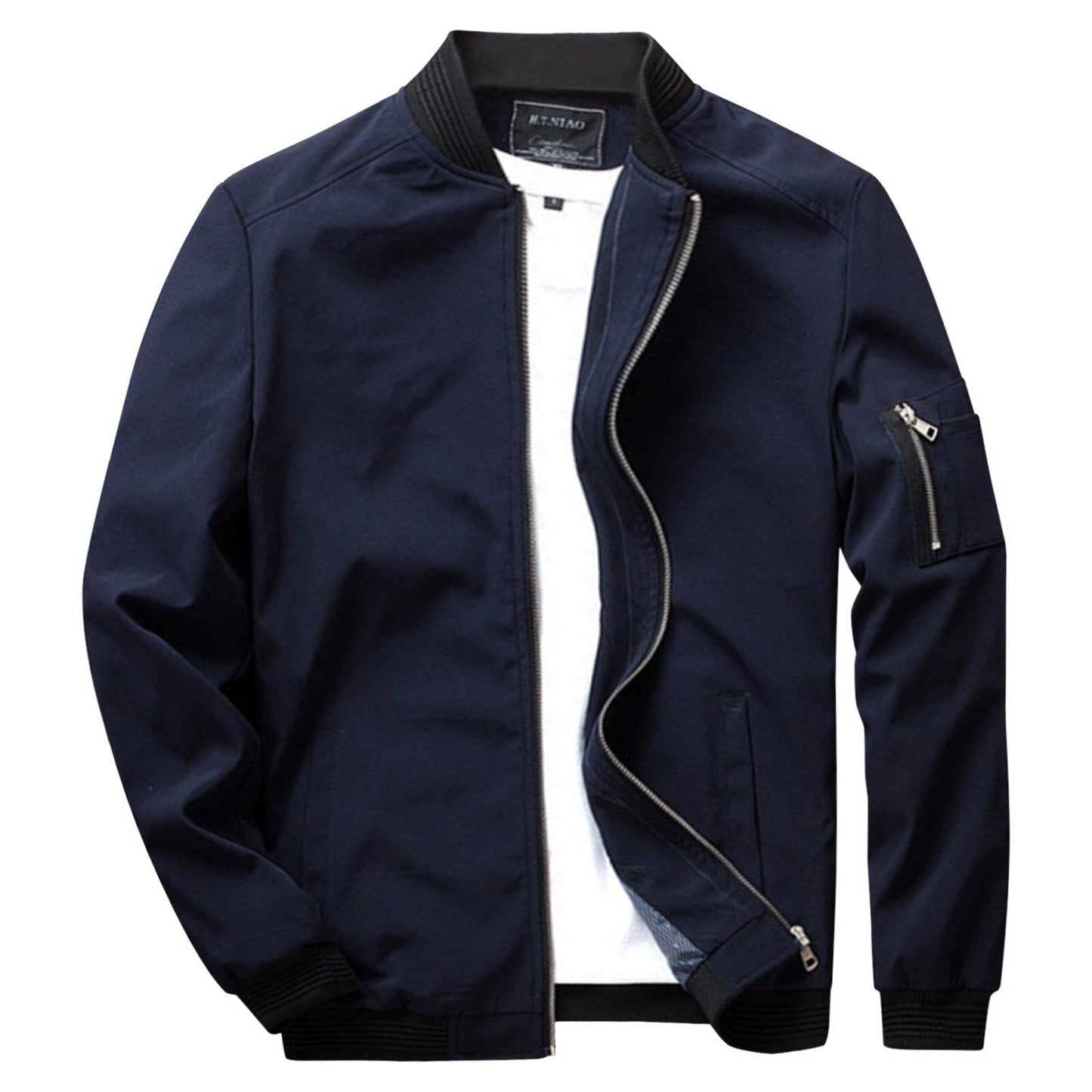 Hommes - Bomber Veste - Tissu respirant - Zippé léger - Style décontracté idéal pour la saison