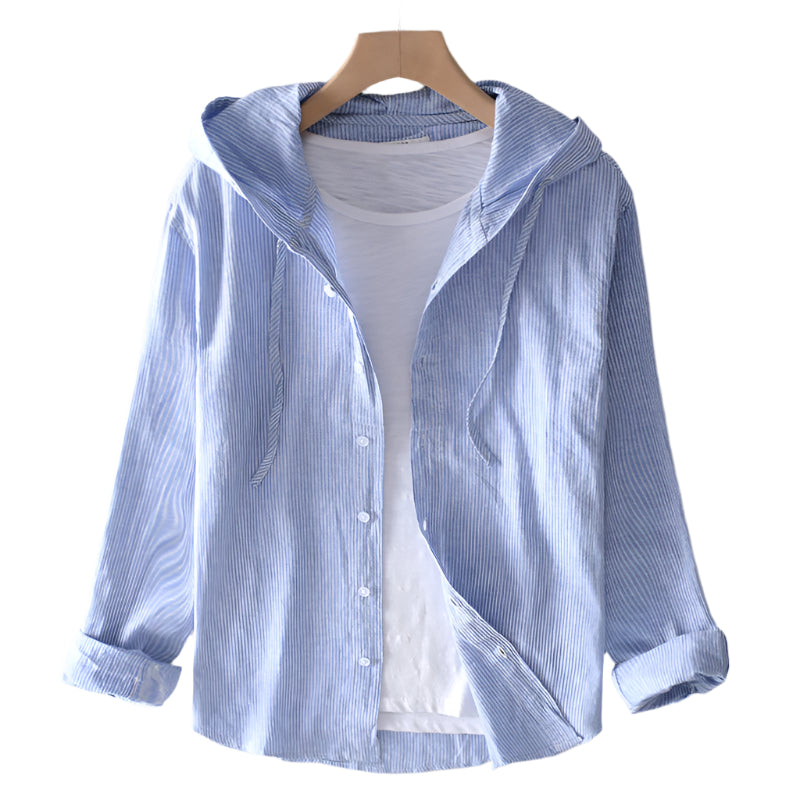 Hommes - Chemise à capuche légère - Lin - Top d'été décontracté et respirant pour un style estival