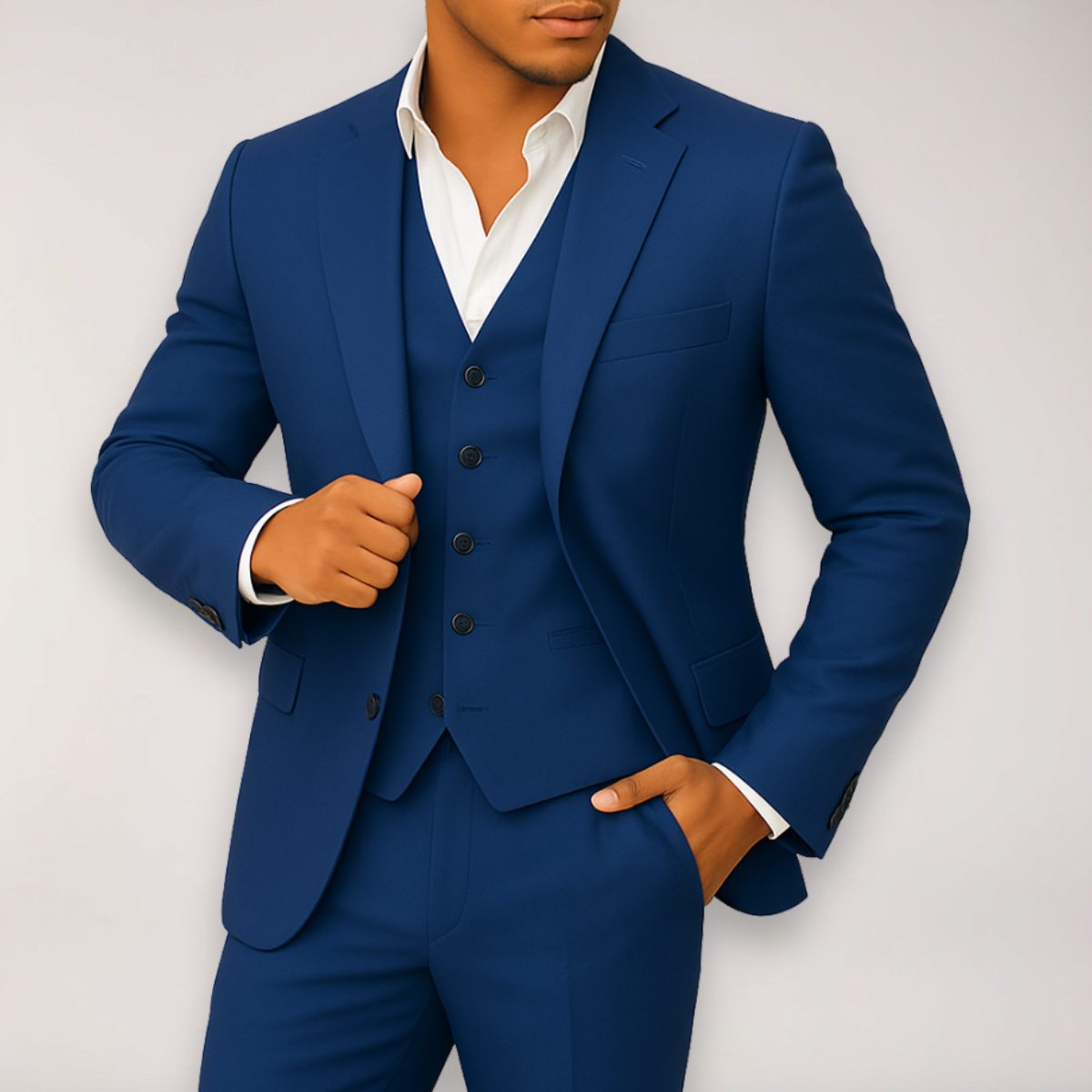 Hommes - Costume 3 pièces - Lin - Blazer, gilet et pantalon sur mesure pour occasions spéciales