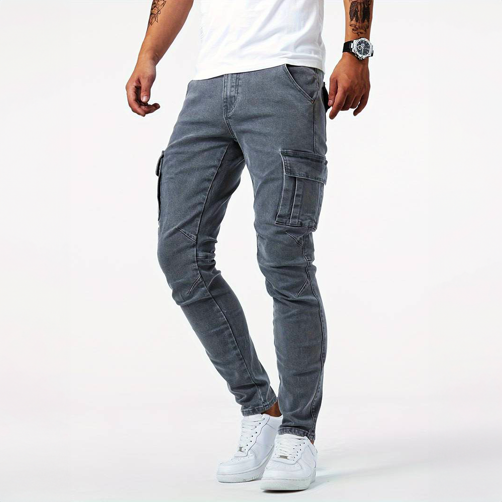 Hommes - Jean cargo extensible - Tissu de haute qualité, style polyvalent - Tenue décontractée pour toutes les occasions