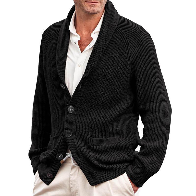 Hommes - Cardigan Vintage Tricoté - Maille douce - Laine Douillette Confortable - Mode Élégante
