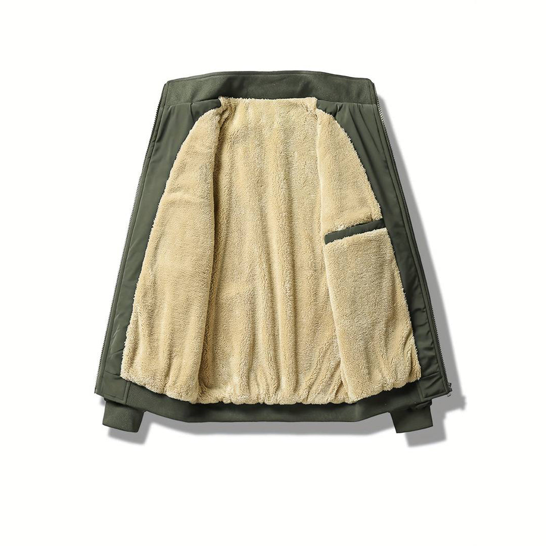 Hommes - Veste Bombardier Doublée - Matériau Durable - Chaude et Déperlante - Idéale pour l'Hiver