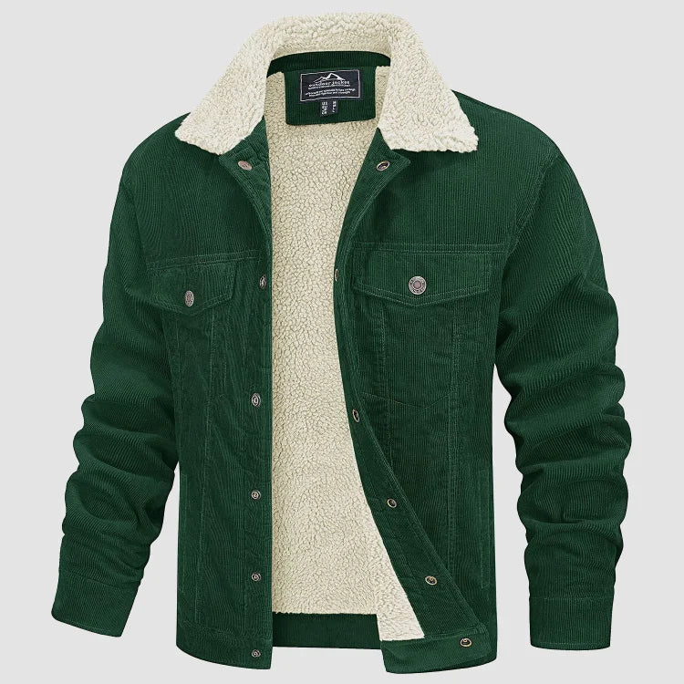 Hommes - Veste - Velours côtelé - Doublure chaude - Veste tendance pour un style confortable