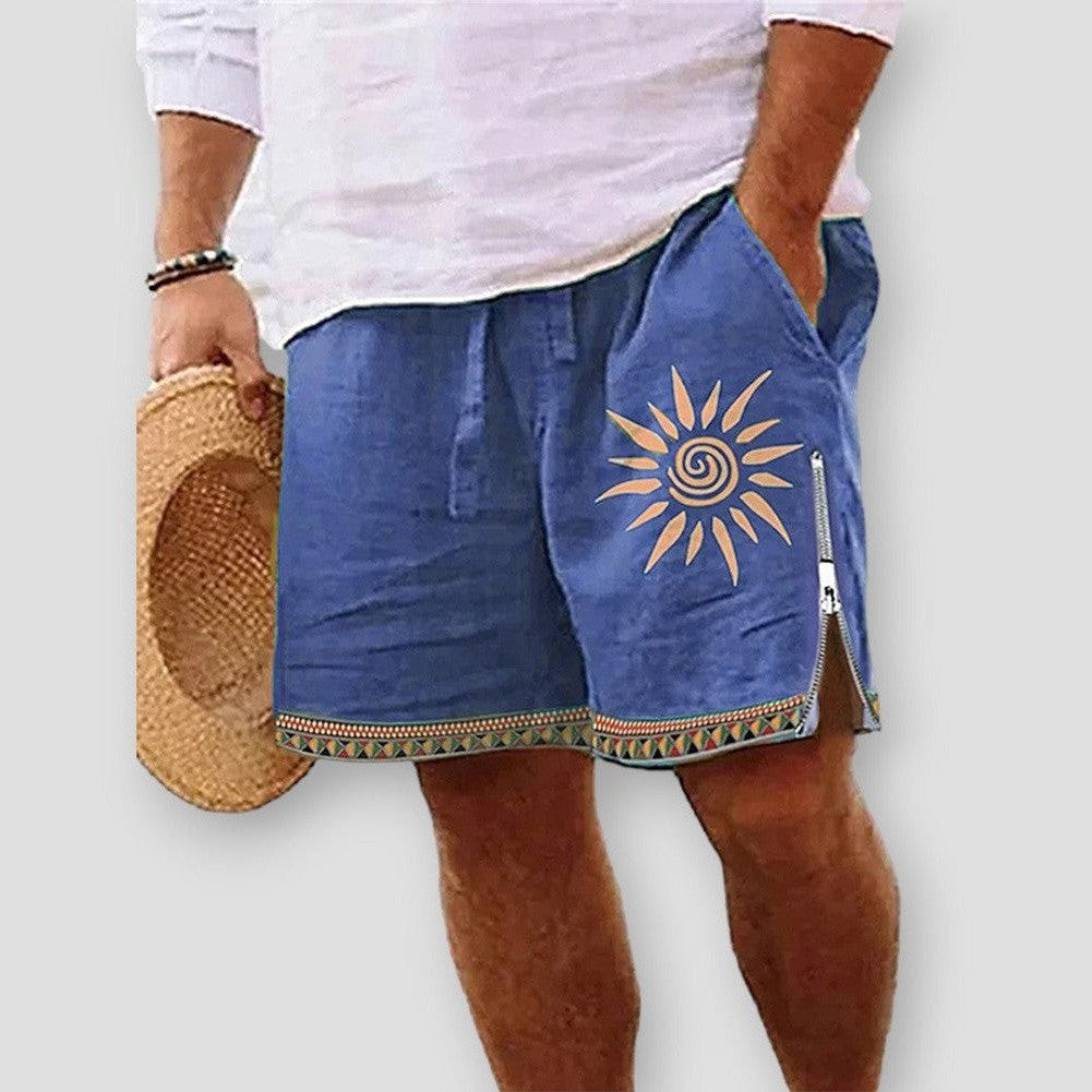 Hommes - Short - Légère coton et lin Style brise côtière - Stylish for Casual Wear