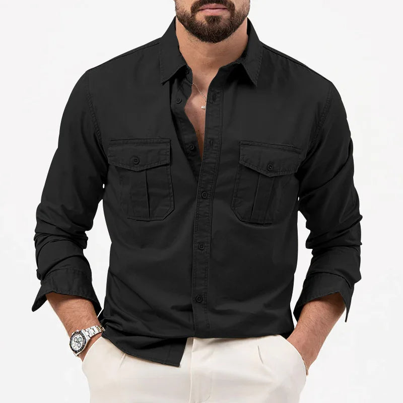 Hommes - Chemise décontractée - Tissu en coton doux - Style quotidien confortable et élégant