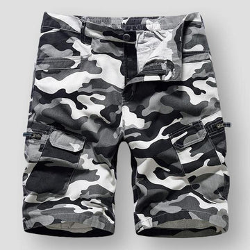 Hommes - Short Cargo Camo - Mélange de coton confortable - Short utilitaire pour aventures en plein air