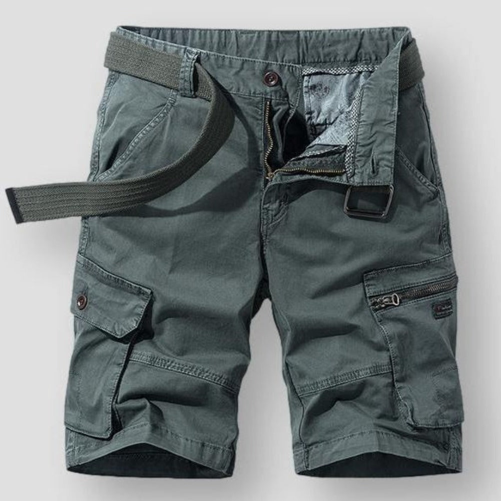 Hommes - Short cargo - Mélange de coton léger - Short d'extérieur élégant pour plus de confort et de polyvalence