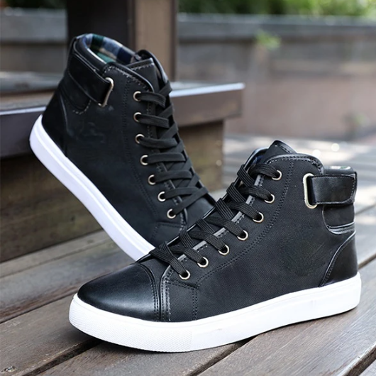 Homme - Baskets montantes en toile - Léger et respirant - Idéal pour le quotidien - Chaussures tendance