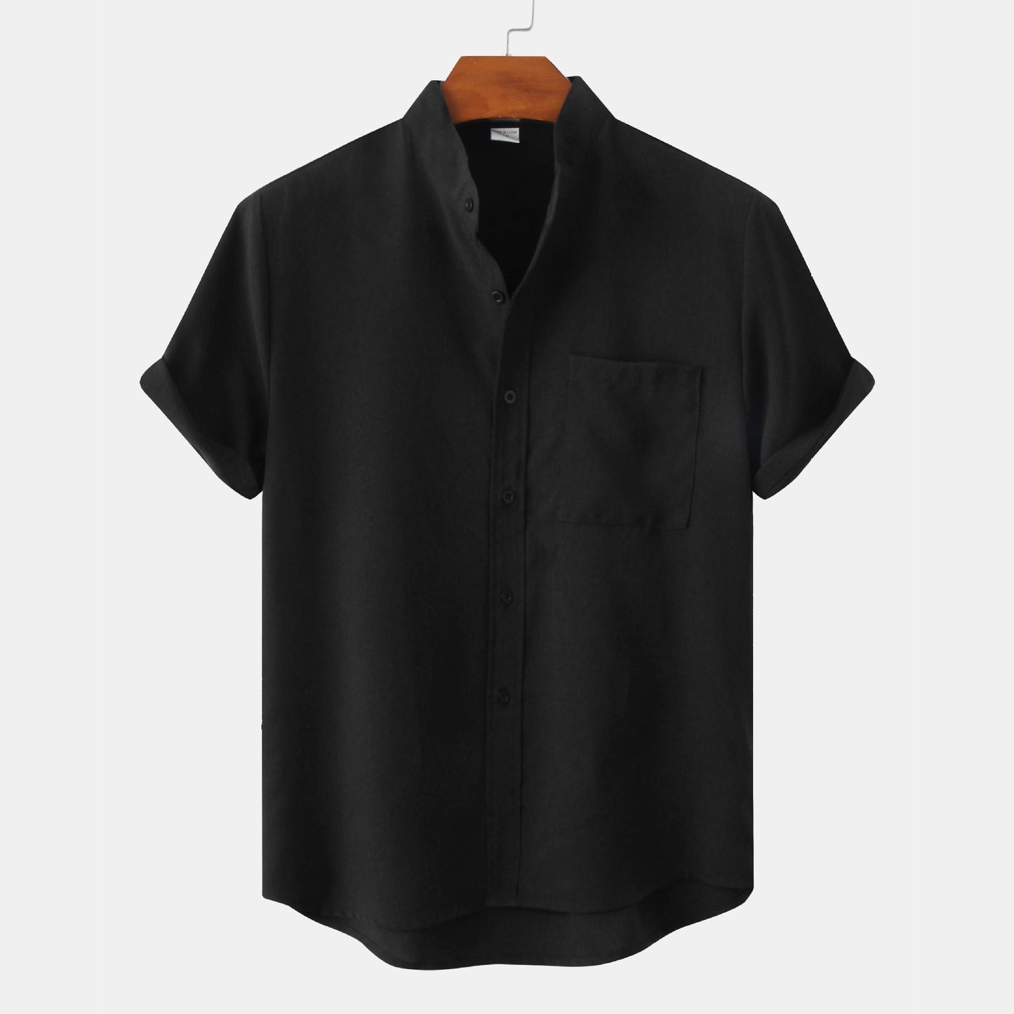 Hommes - Chemise en lin à manches courtes avec revers - Élégance décontractée pour l'été - Mode masculine