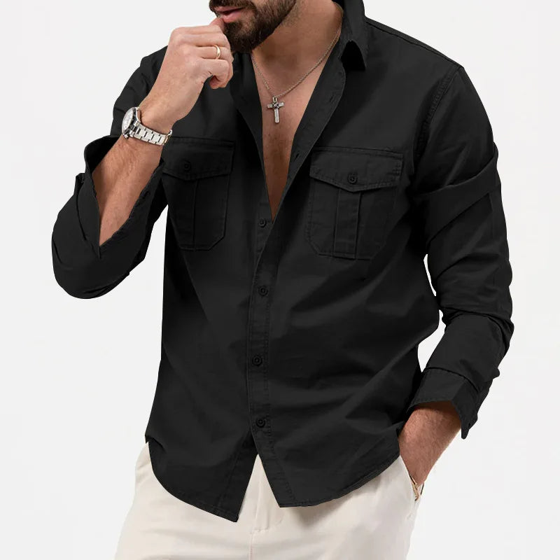 Hommes - Chemise décontractée - Tissu en coton doux - Style quotidien confortable et élégant