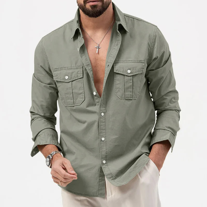 Hommes - Chemise décontractée - Tissu en coton doux - Style quotidien confortable et élégant