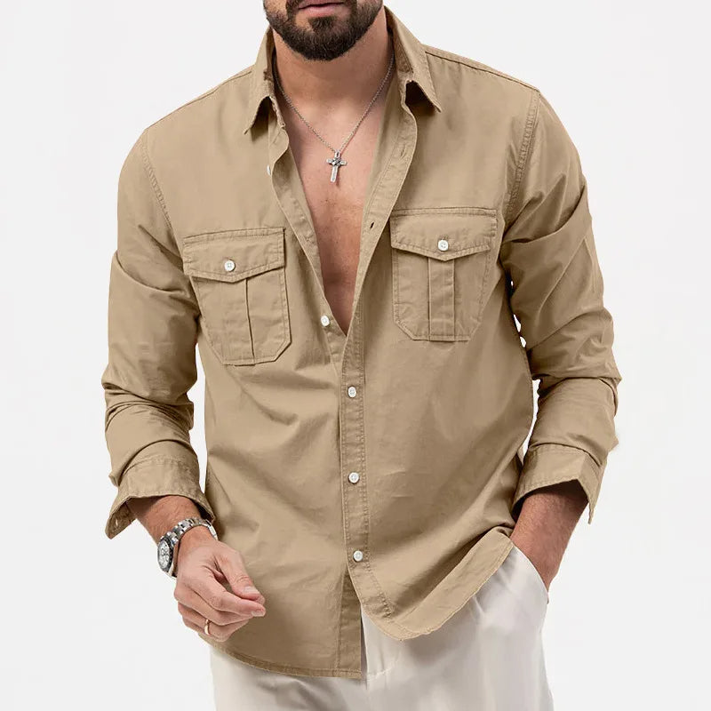 Hommes - Chemise décontractée - Tissu en coton doux - Style quotidien confortable et élégant
