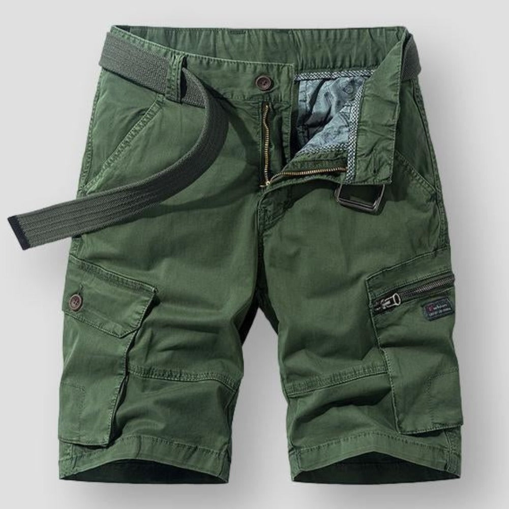 Hommes - Short cargo - Mélange de coton léger - Short d'extérieur élégant pour plus de confort et de polyvalence