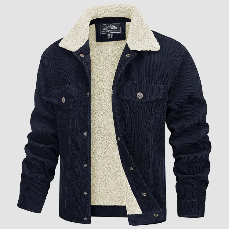 Hommes - Veste - Velours côtelé - Doublure chaude - Veste tendance pour un style confortable