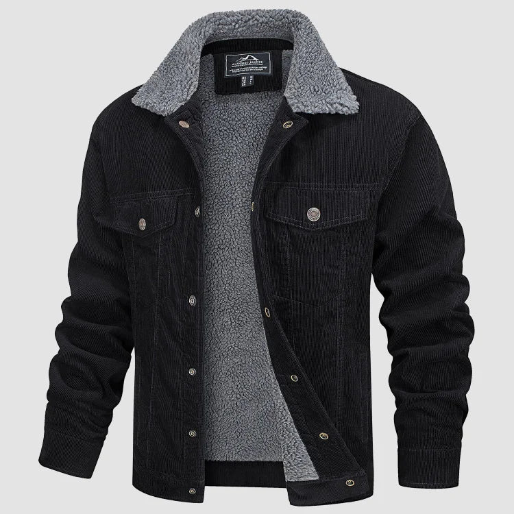 Hommes - Veste - Velours côtelé - Doublure chaude - Veste tendance pour un style confortable