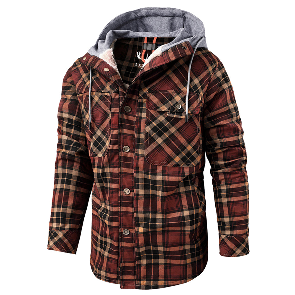 Hommes - Hoodie en Flanelle - Coton Robuste - Style Décontracté - Vêtement Confortable