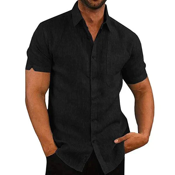 Hommes - Chemise en lin - Élégante et légère - Style décontracté - Idéale pour l'été