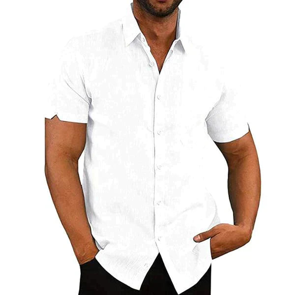 Hommes - Chemise en lin - Élégante et légère - Style décontracté - Idéale pour l'été