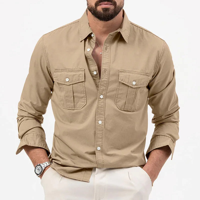 Hommes - Chemise décontractée - Tissu en coton doux - Style quotidien confortable et élégant