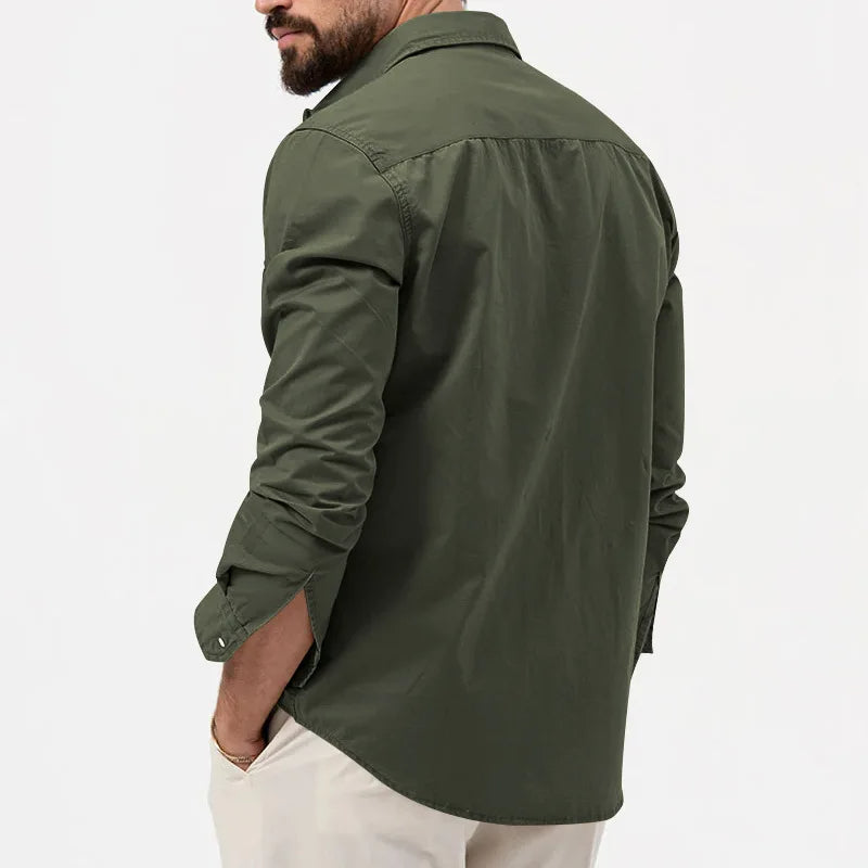 Hommes - Chemise décontractée - Tissu en coton doux - Style quotidien confortable et élégant
