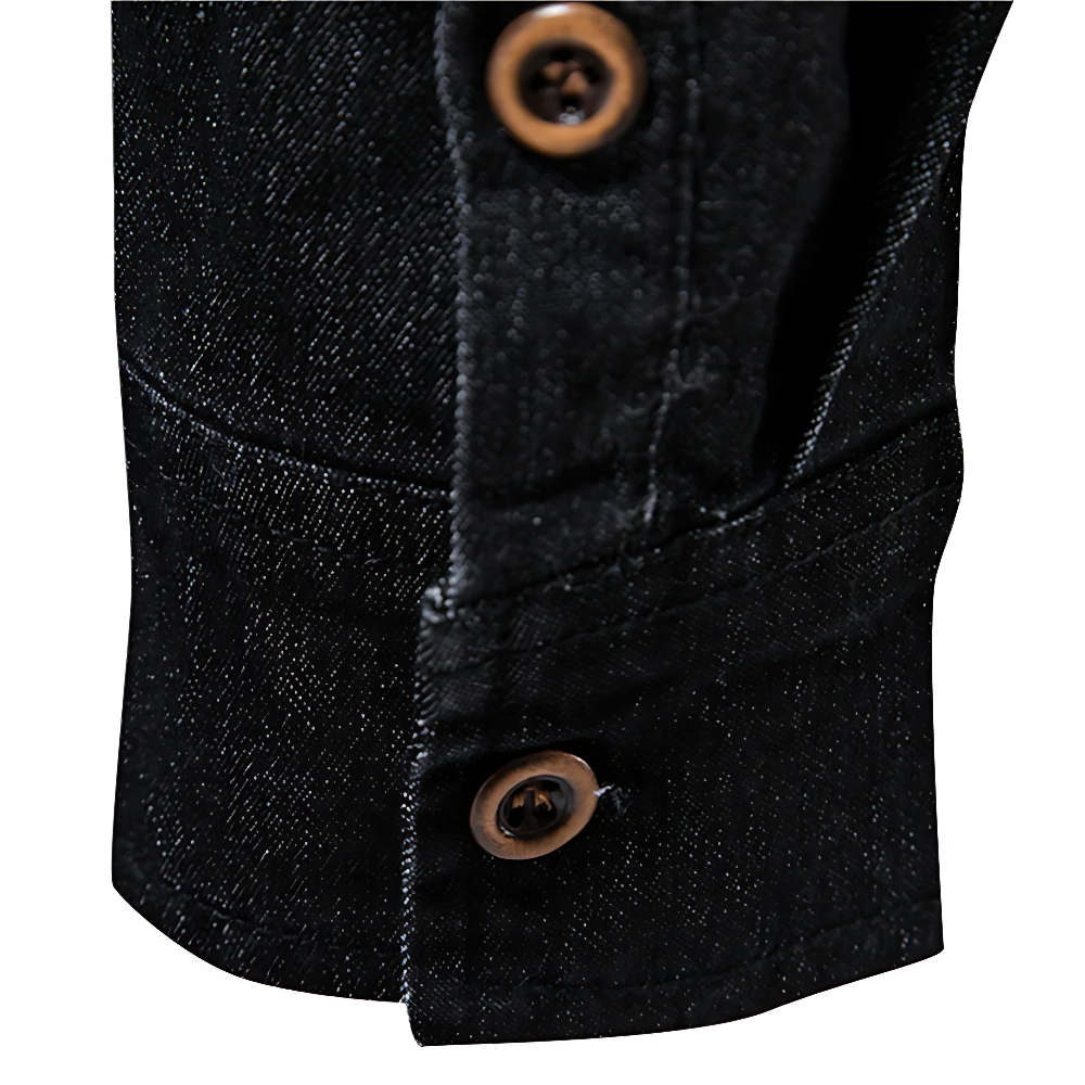 Homme - Chemise en adaptatif - Denim de coton Coupe ajustée pour le confort et le style - Parfaite pour les tenues décontractées