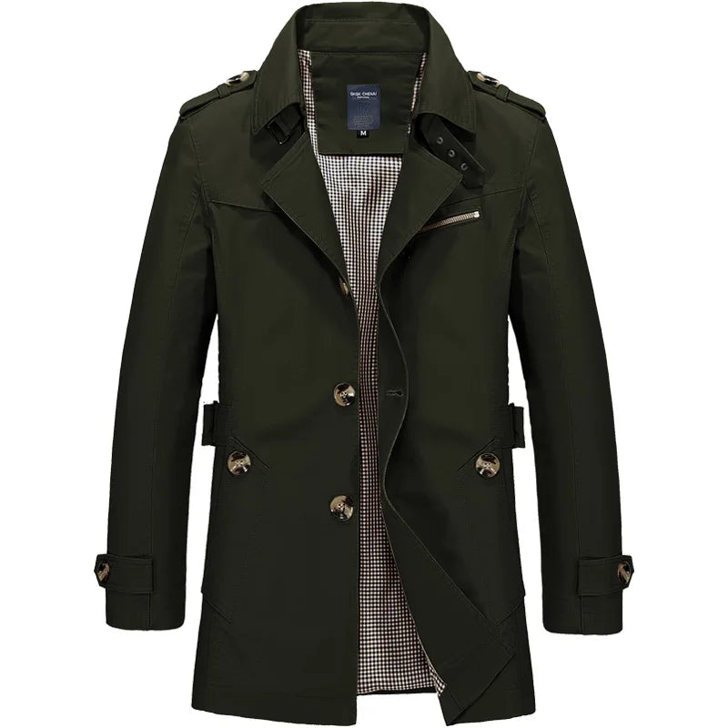 Hommes - Trench-coat croisé - Ceinturé - Manteau imperméable élégant pour chaque saison