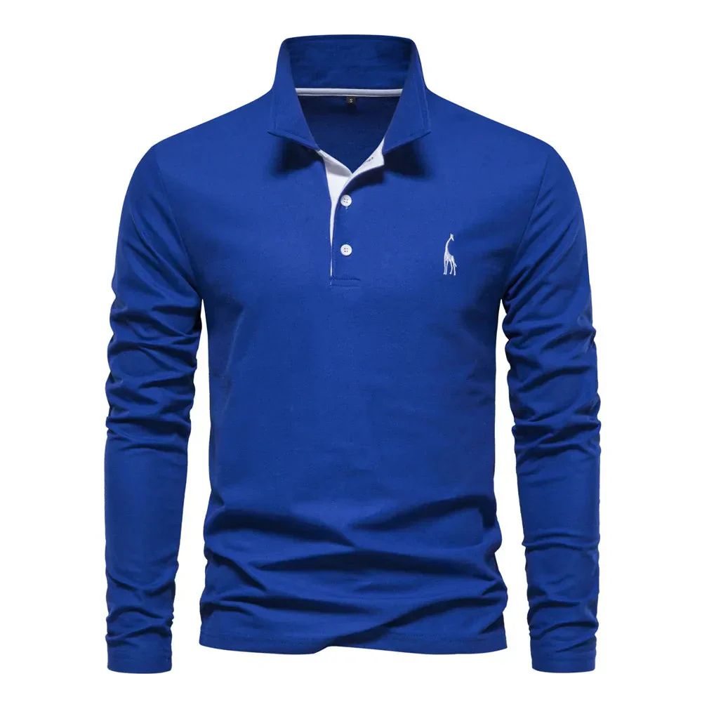 Hommes - Polo à manches longues - Tissu doux - Coupe décontractée - Confortable et élégant pour un look décontracté