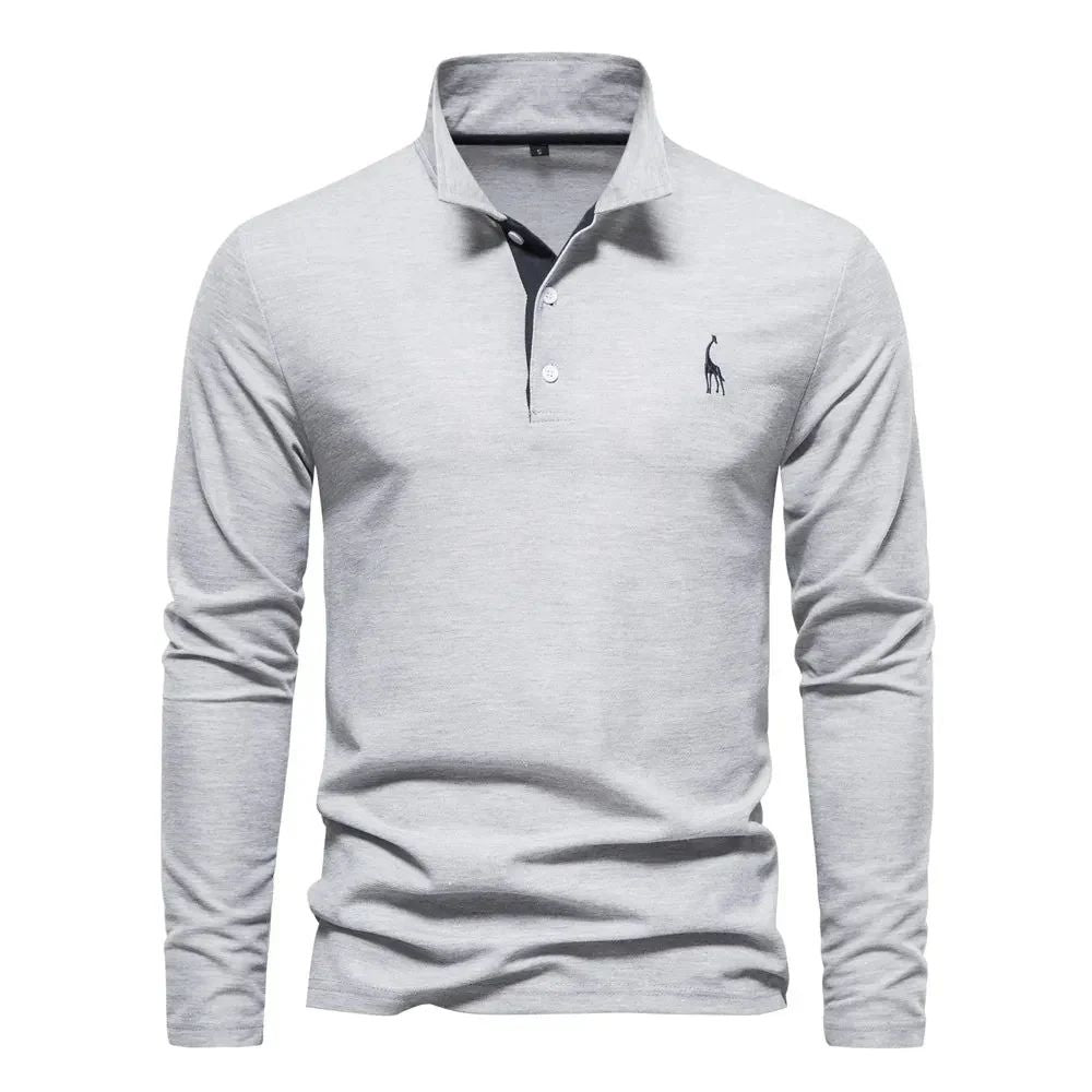 Hommes - Polo à manches longues - Tissu doux - Coupe décontractée - Confortable et élégant pour un look décontracté