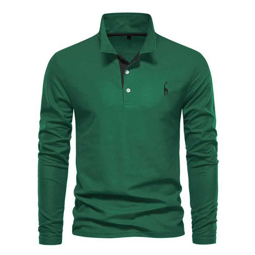 Hommes - Polo à manches longues - Tissu doux - Coupe décontractée - Confortable et élégant pour un look décontracté