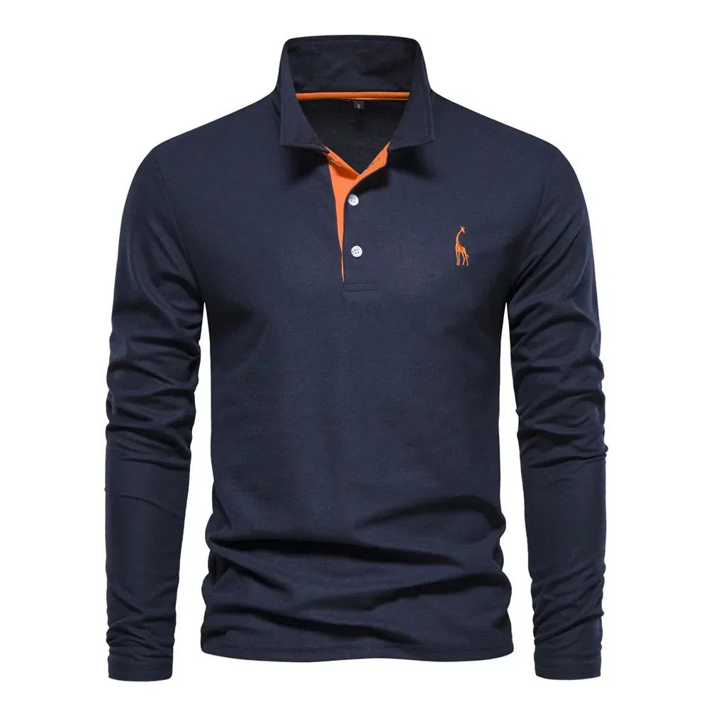 Hommes - Polo à manches longues - Tissu doux - Coupe décontractée - Confortable et élégant pour un look décontracté