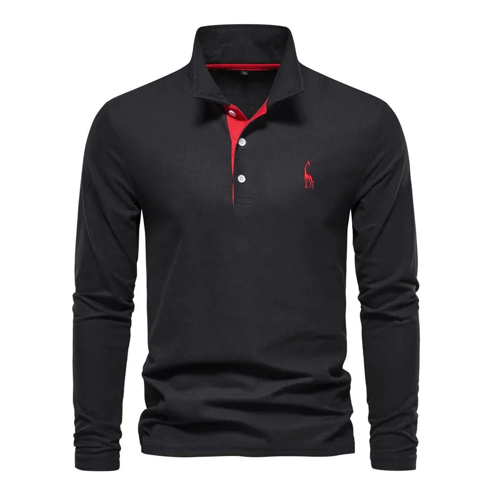 Hommes - Polo à manches longues - Tissu doux - Coupe décontractée - Confortable et élégant pour un look décontracté