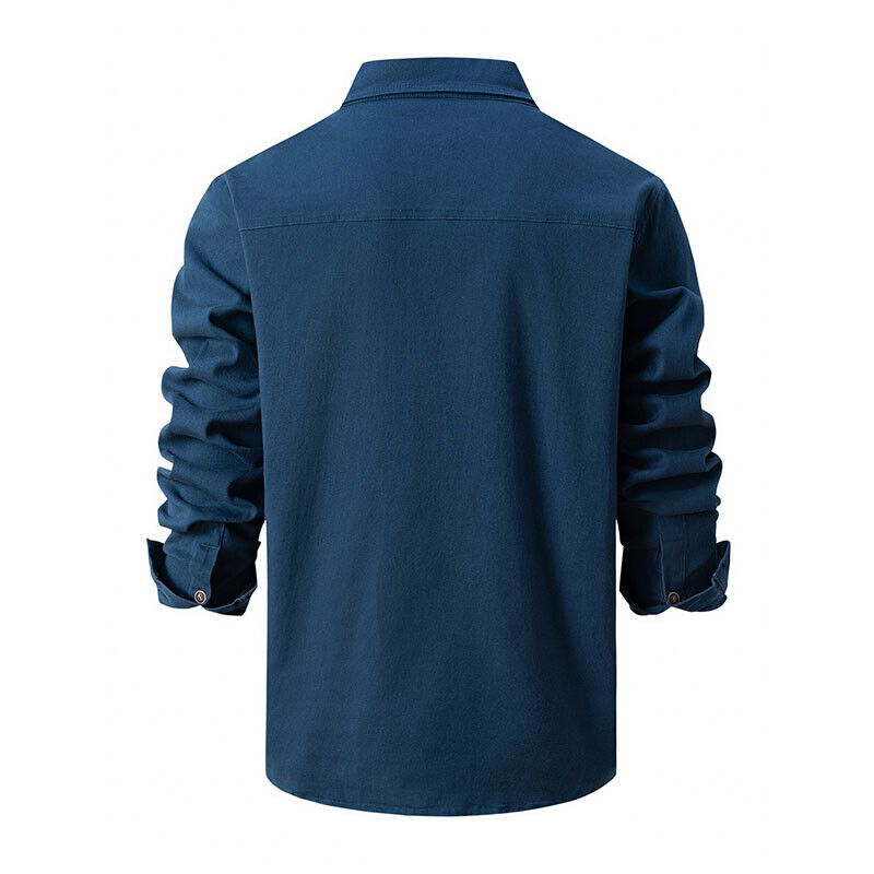 Hommes - Chemise Décontractée - Mélange de Coton - Idéale pour un Style Quotidien