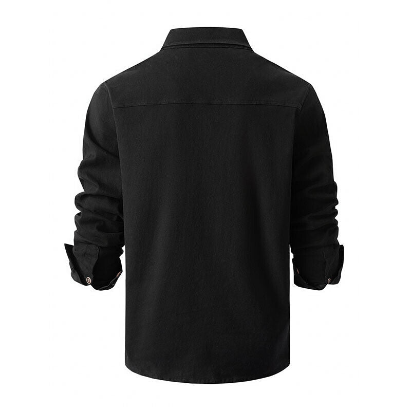 Hommes - Chemise Décontractée - Mélange de Coton - Idéale pour un Style Quotidien