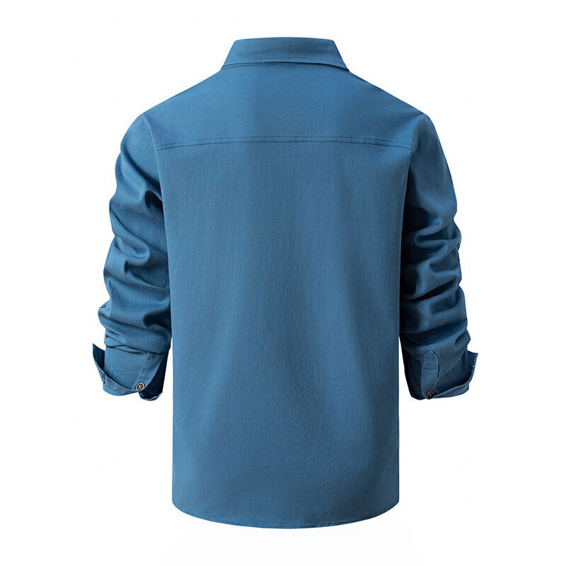 Hommes - Chemise Décontractée - Mélange de Coton - Idéale pour un Style Quotidien
