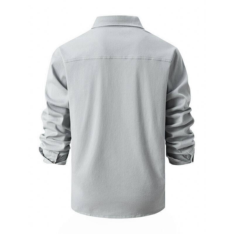 Hommes - Chemise Décontractée - Mélange de Coton - Idéale pour un Style Quotidien