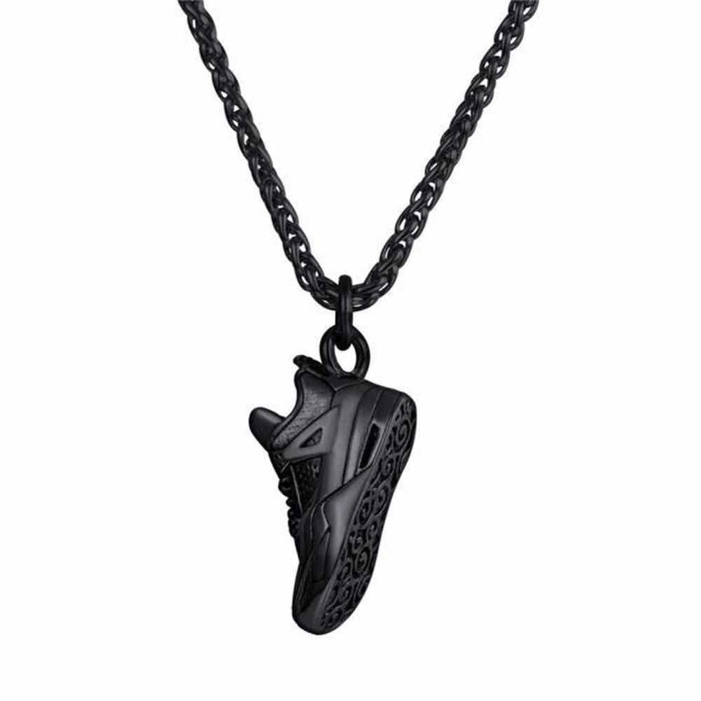 Homme - Collier Pendentif Chaussure de Course - Bijou Stylé en Métal - Accessoire Sportif Unique