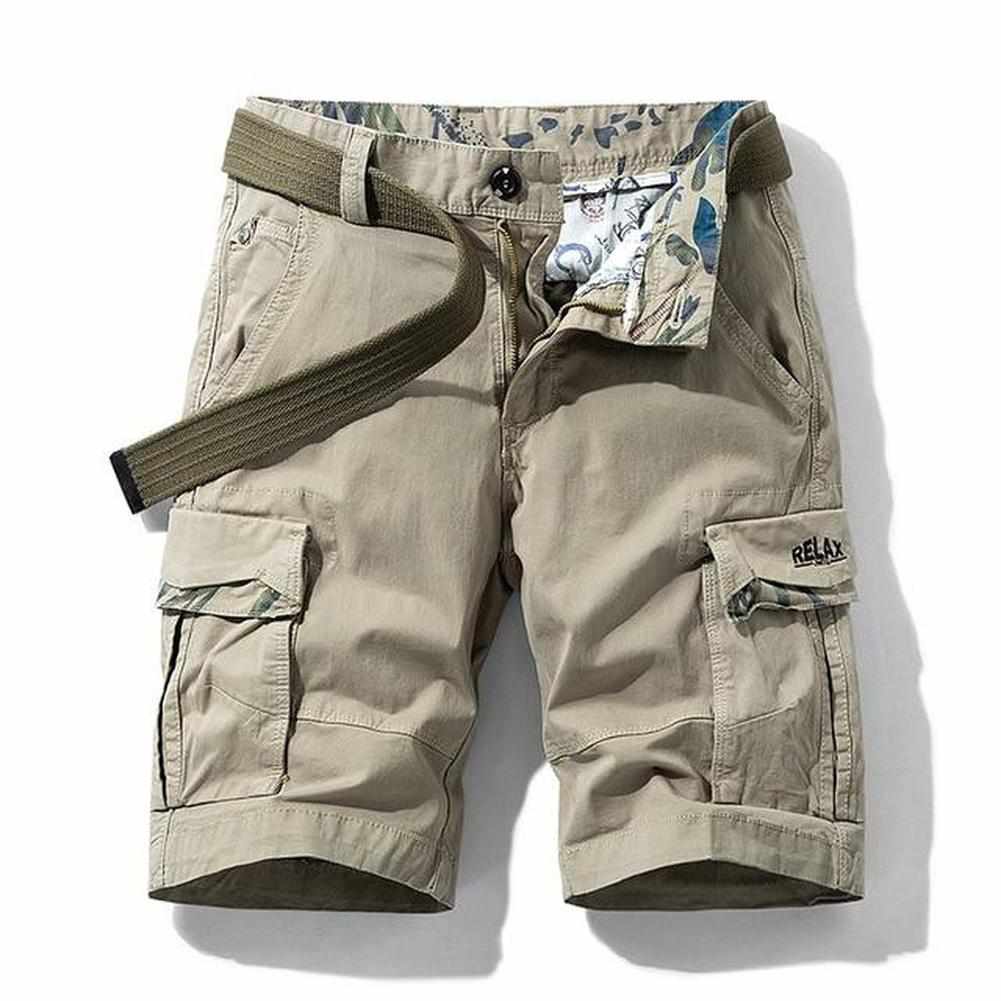 Hommes - Short cargo - Tissu léger - Style expédition sur l'île du Nord