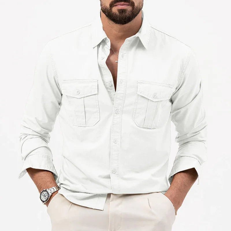 Hommes - Chemise décontractée - Tissu en coton doux - Style quotidien confortable et élégant