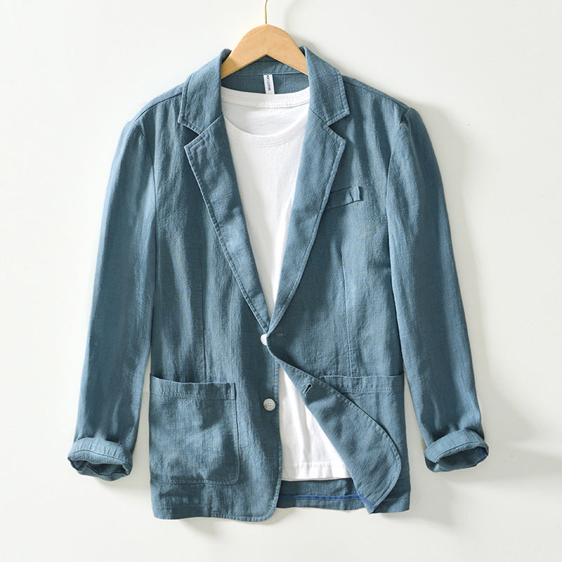 Hommes - Veste blazer - Légère en lin - Vêtements d'extérieur décontractés pour l'été - Mode estivale élégante