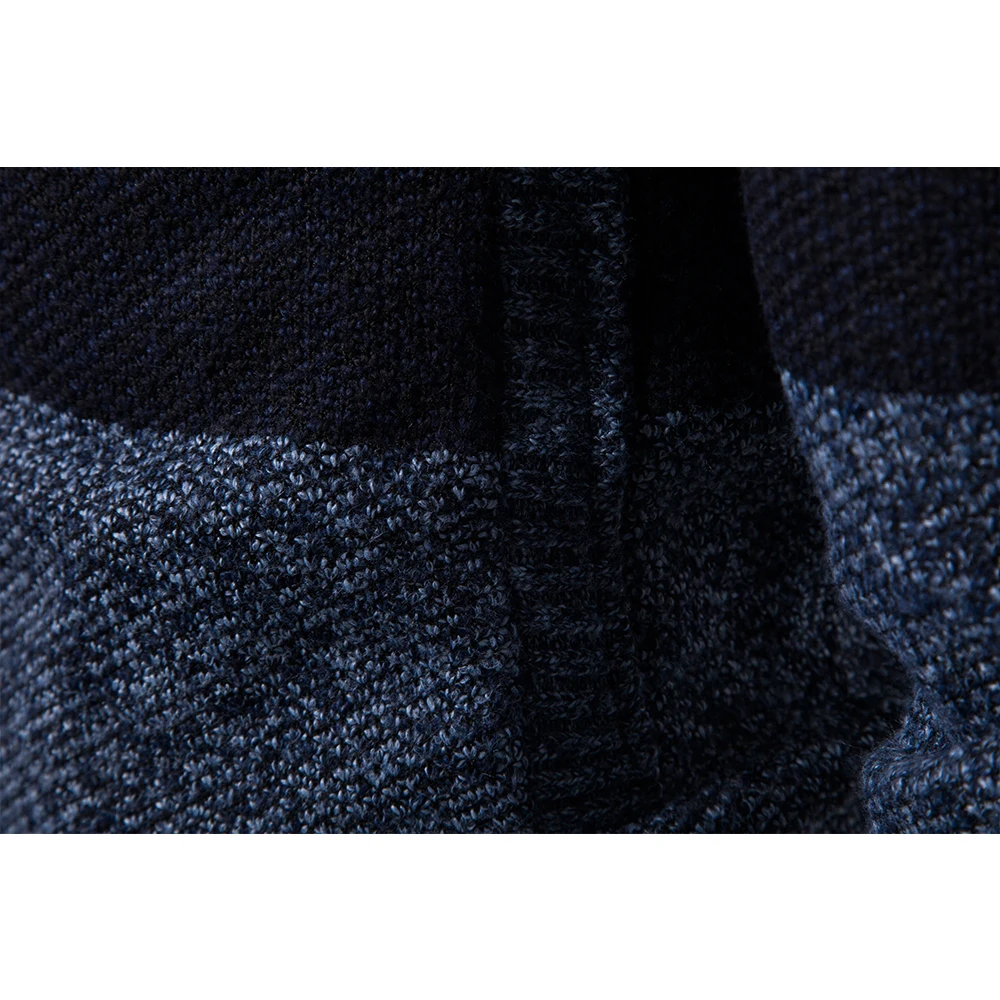 Hommes - Cardigan rayé en maille - Col montant confortable - Vêtement tendance pour un style décontracté