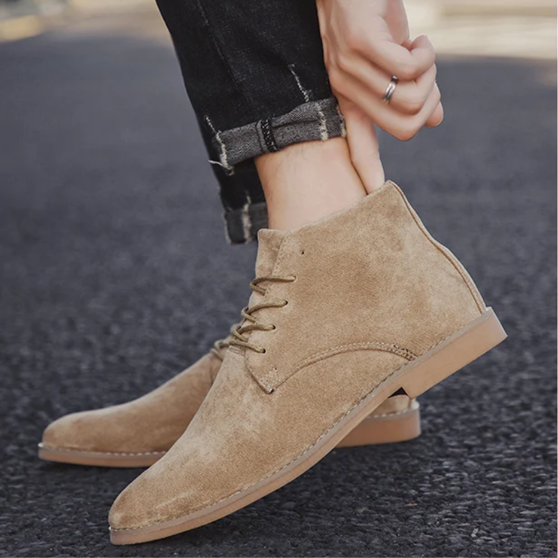 Hommes - bottines élégantes - Bottes en daim de haute qualité pour hommes