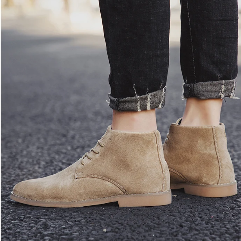 Hommes - bottines élégantes - Bottes en daim de haute qualité pour hommes